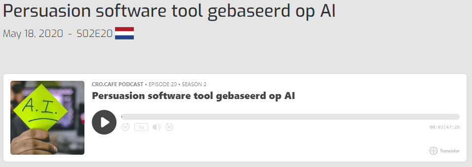 Persuasion software tool gebaseerd op AI